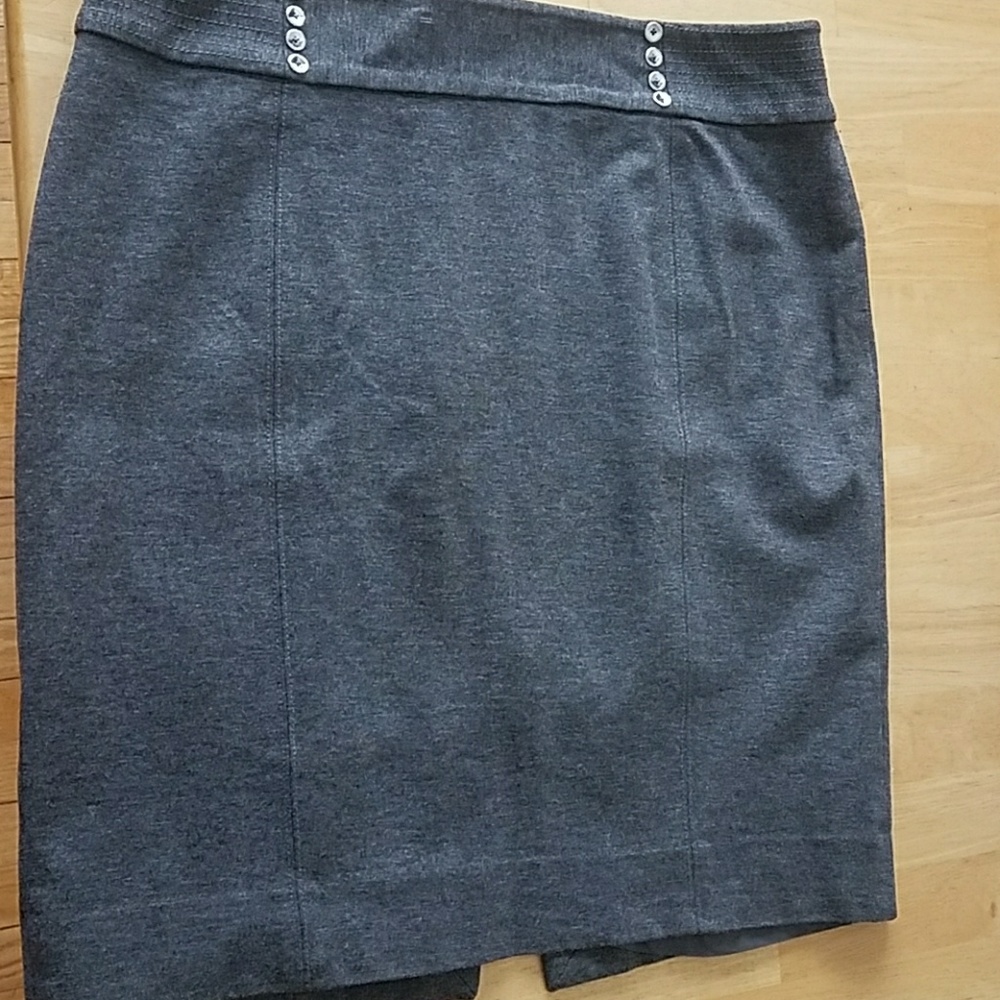 White House Black Market Gray Skirt